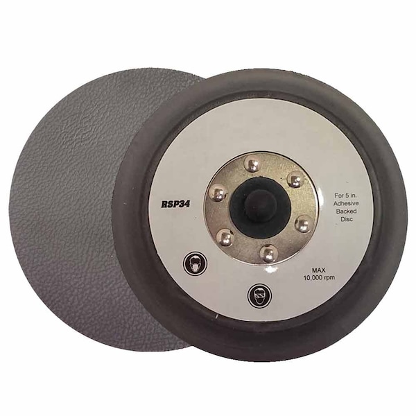 Superior Pads And Abrasives 5 Inch Dia No Vacuum Holes PSA/Adhesive Back Sander Pad replaces Porter Cable 13700, A14390 & 699999 RSP34 - main